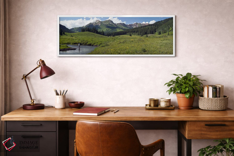 تابلو دکوراتیو Slate River, Gunnison County, Colorado, USA,ماهیگیر تنه… اثر پانورامیک ایمجز - D4W