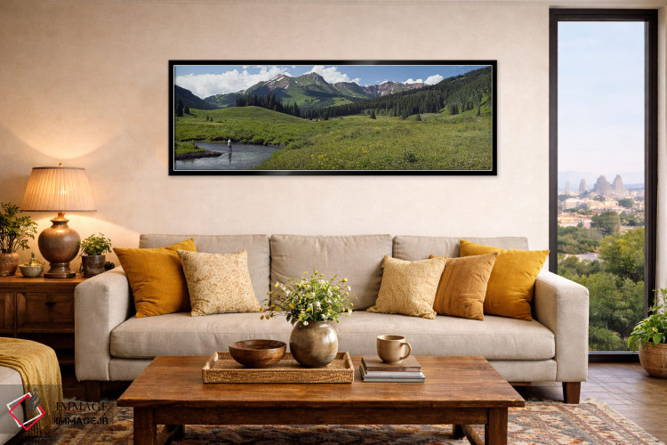تابلو دکوراتیو Slate River, Gunnison County, Colorado, USA,ماهیگیر تنه… اثر پانورامیک ایمجز - D6B