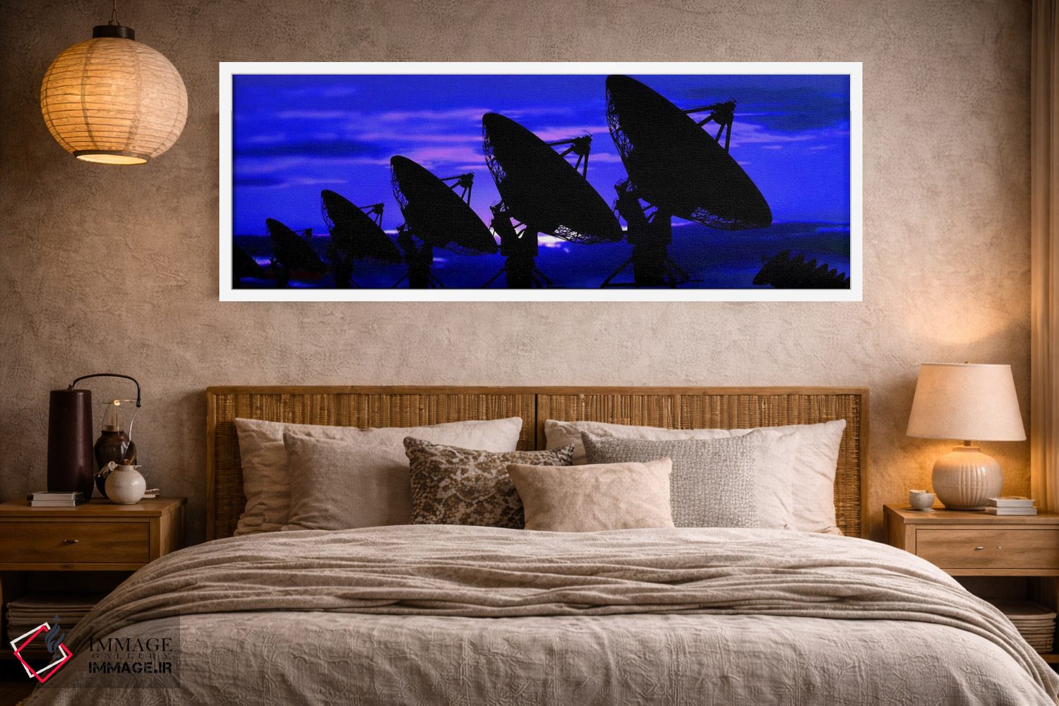 تابلو دکوراتیو سایه نمای دیش های ماهواره ای اثر پانورامیک ایمجز - D4W