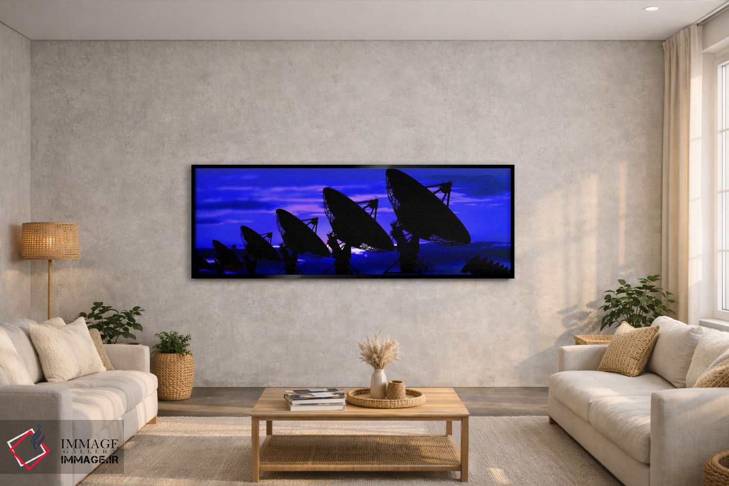 تابلو دکوراتیو سایه نمای دیش های ماهواره ای اثر پانورامیک ایمجز - D5B