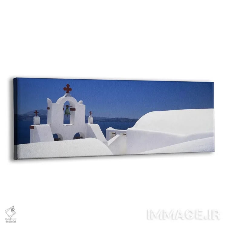 تابلو دکوراتیو Oia, Santorini, Cyclades Islands, Greece,کلیسا، اویا، س… اثر پانورامیک ایمجز - نمای پرسپکتیو محصول