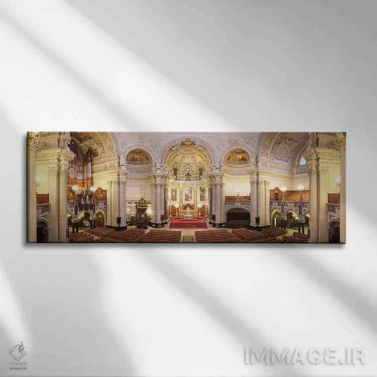 تابلو دکوراتیو Berlin Cathedral, Berlin, Germany,فضای داخلی کلیسای جام… اثر پانورامیک ایمجز - نمای روبهرو روی دیوار