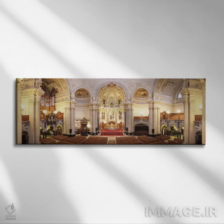 تابلو دکوراتیو Berlin Cathedral, Berlin, Germany,فضای داخلی کلیسای جام… اثر پانورامیک ایمجز - نمای روبهرو روی دیوار