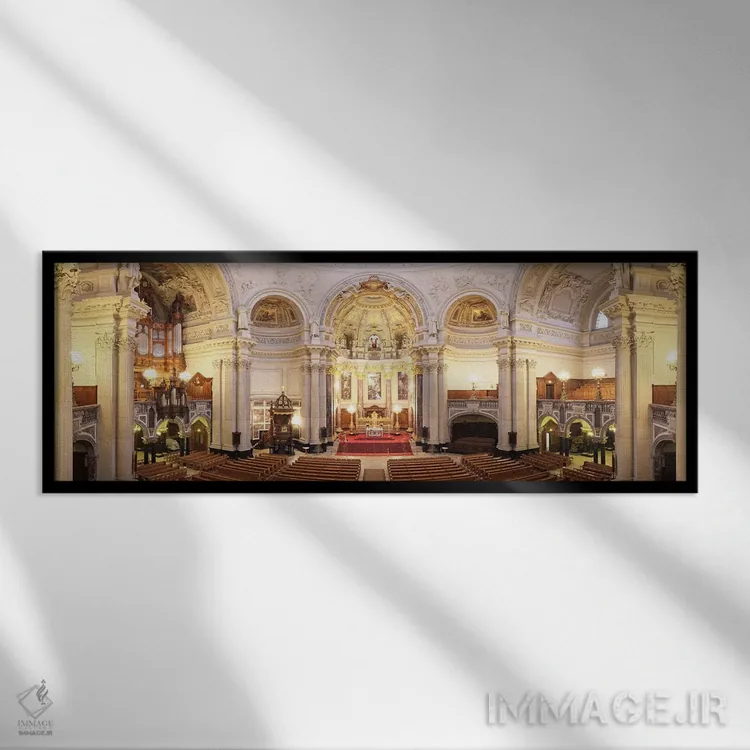 تابلو دکوراتیو Berlin Cathedral, Berlin, Germany,فضای داخلی کلیسای جام… اثر پانورامیک ایمجز - نمای قابدار مشکی
