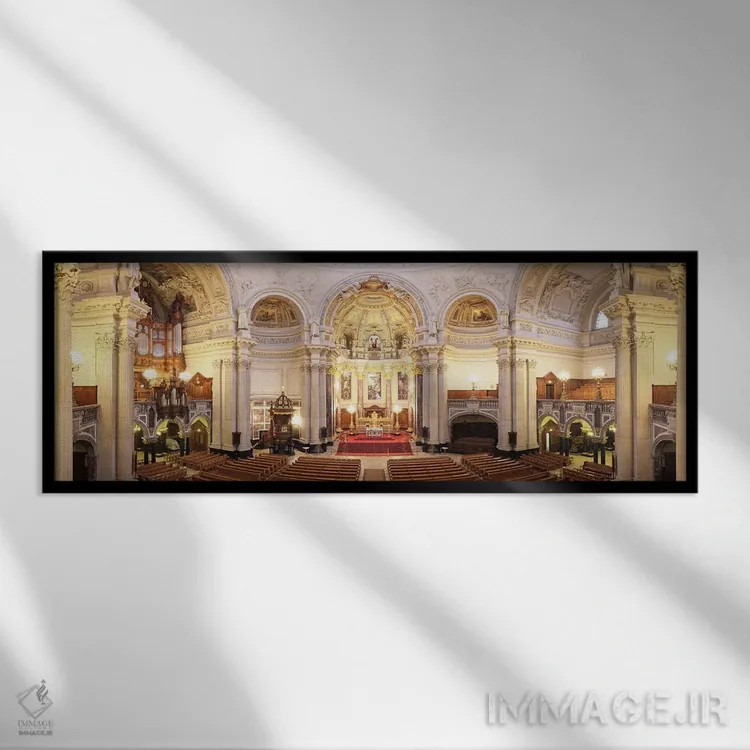 تابلو دکوراتیو Berlin Cathedral, Berlin, Germany,فضای داخلی کلیسای جام… اثر پانورامیک ایمجز - نمای قابدار مشکی