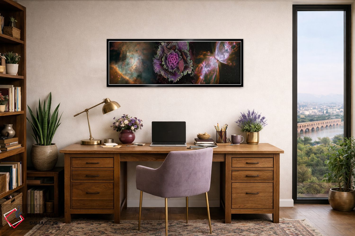 تابلو دکوراتیو کلم با سحابی پروانه اثر پانورامیک ایمجز - D2B