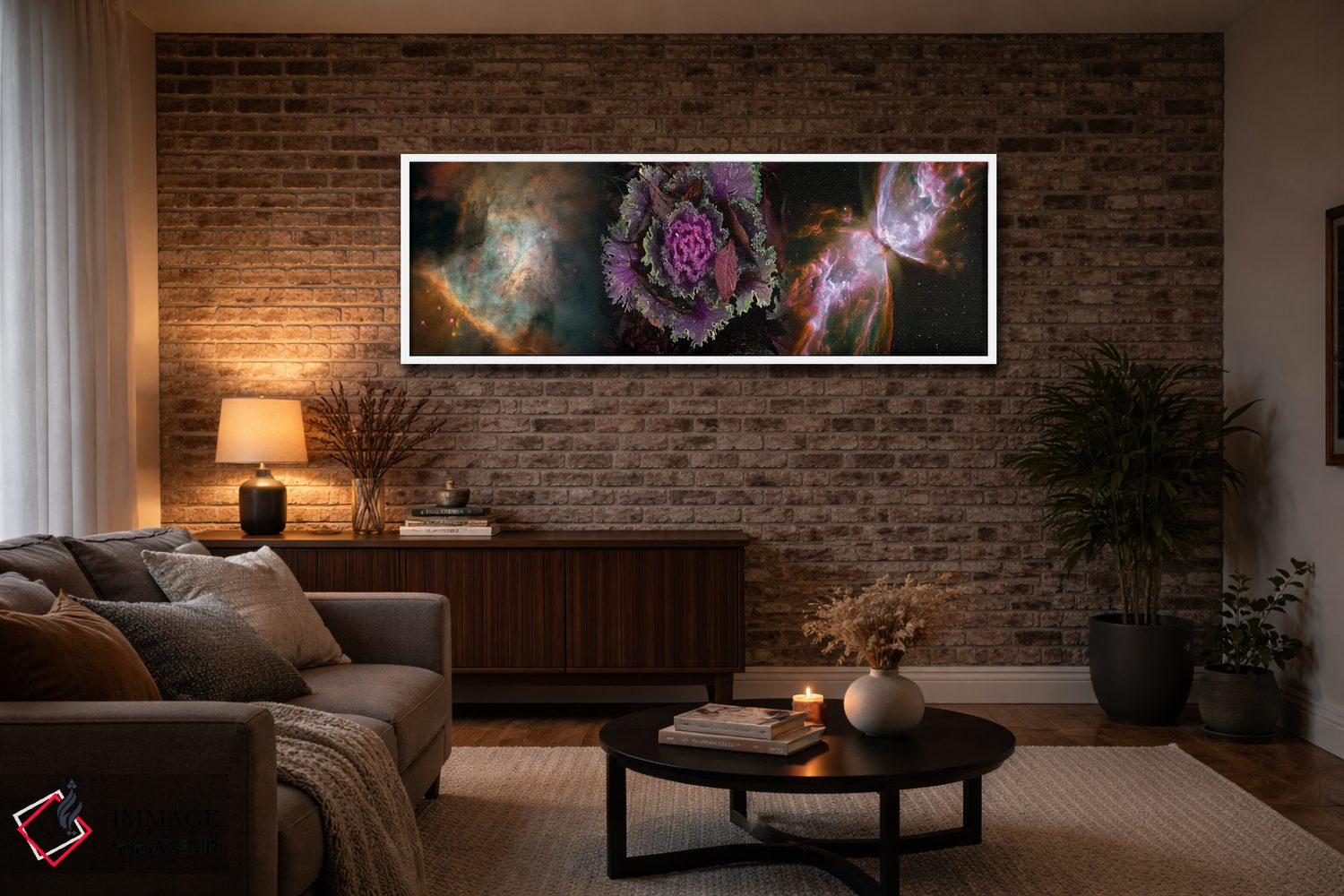 تابلو دکوراتیو کلم با سحابی پروانه اثر پانورامیک ایمجز - D3W