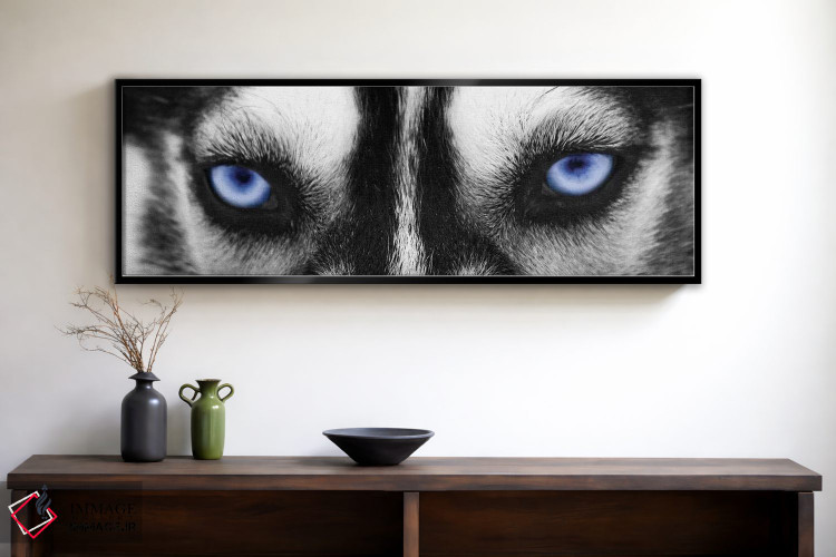 تابلو دکوراتیو چشمان هاسکی اثر فوتوآی ان سی استودیو - D1B