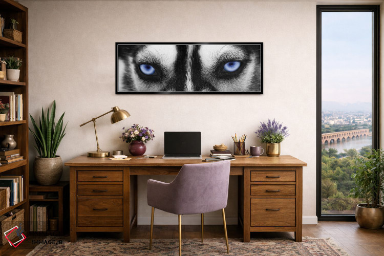 تابلو دکوراتیو چشمان هاسکی اثر فوتوآی ان سی استودیو - D2B