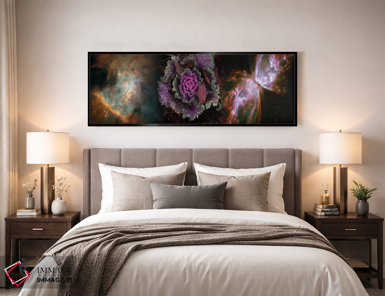 تابلو دکوراتیو کلم با سحابی پروانه اثر پانورامیک ایمجز - D5B