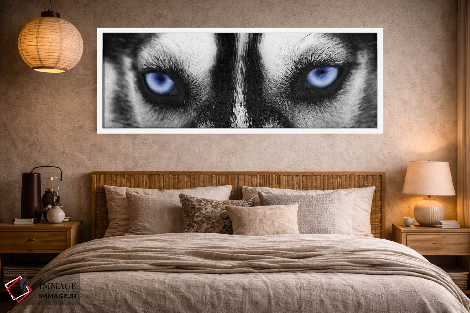 تابلو دکوراتیو چشمان هاسکی اثر فوتوآی ان سی استودیو - D4W