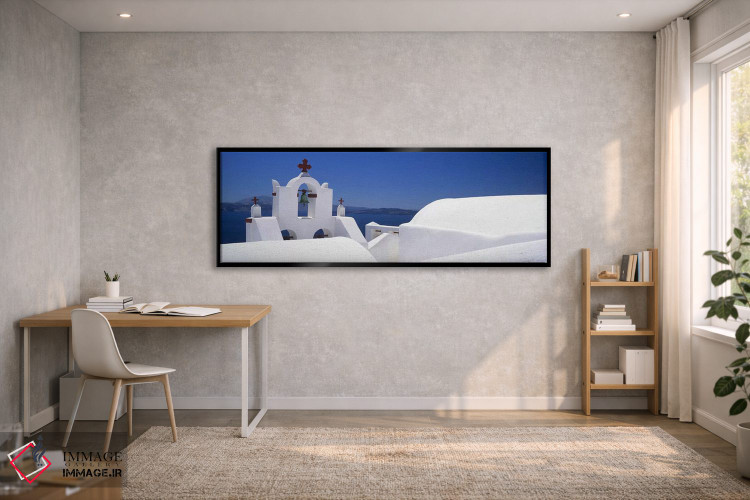 تابلو دکوراتیو Oia, Santorini, Cyclades Islands, Greece,کلیسا، اویا، س… اثر پانورامیک ایمجز - D2B