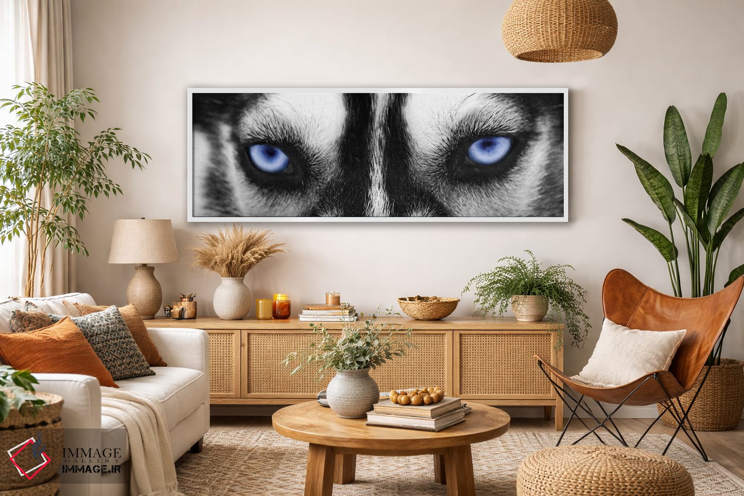 تابلو دکوراتیو چشمان هاسکی اثر فوتوآی ان سی استودیو - D3W