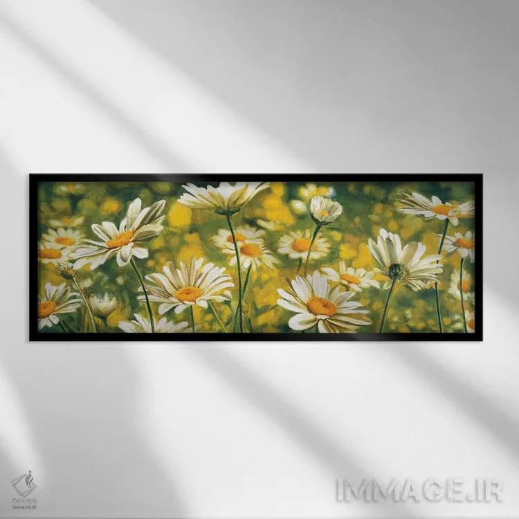 تابلو دکوراتیو نغمه گل های مروارید اثر پیر ویوله - نمای قابدار مشکی