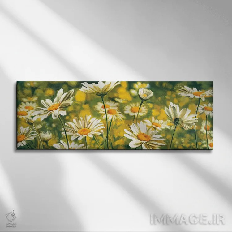 تابلو دکوراتیو نغمه گل های مروارید اثر پیر ویوله - نمای روبهرو روی دیوار