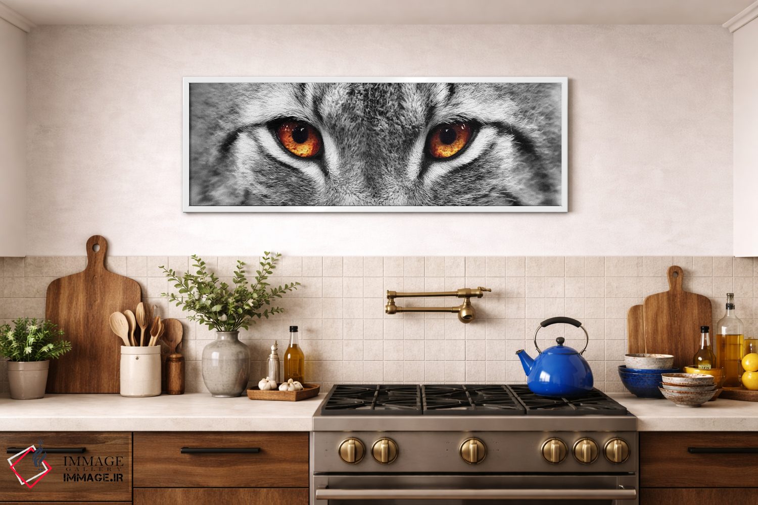 تابلو دکوراتیو چشمان سیاه گوش اثر فوتوآی ان سی استودیو - D1W