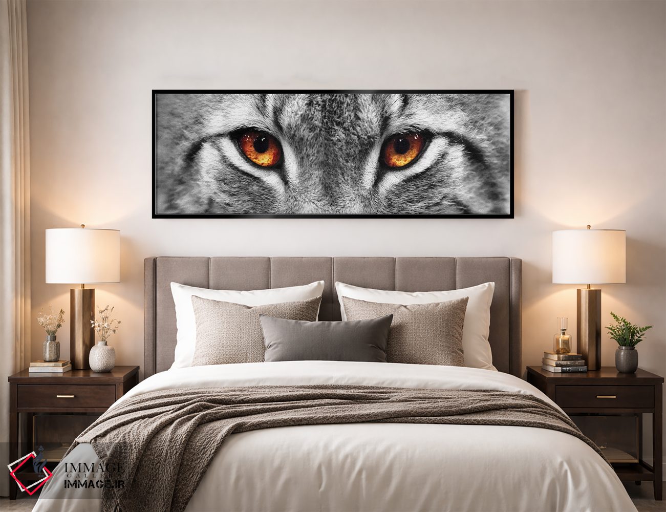 تابلو دکوراتیو چشمان سیاه گوش اثر فوتوآی ان سی استودیو - D4B