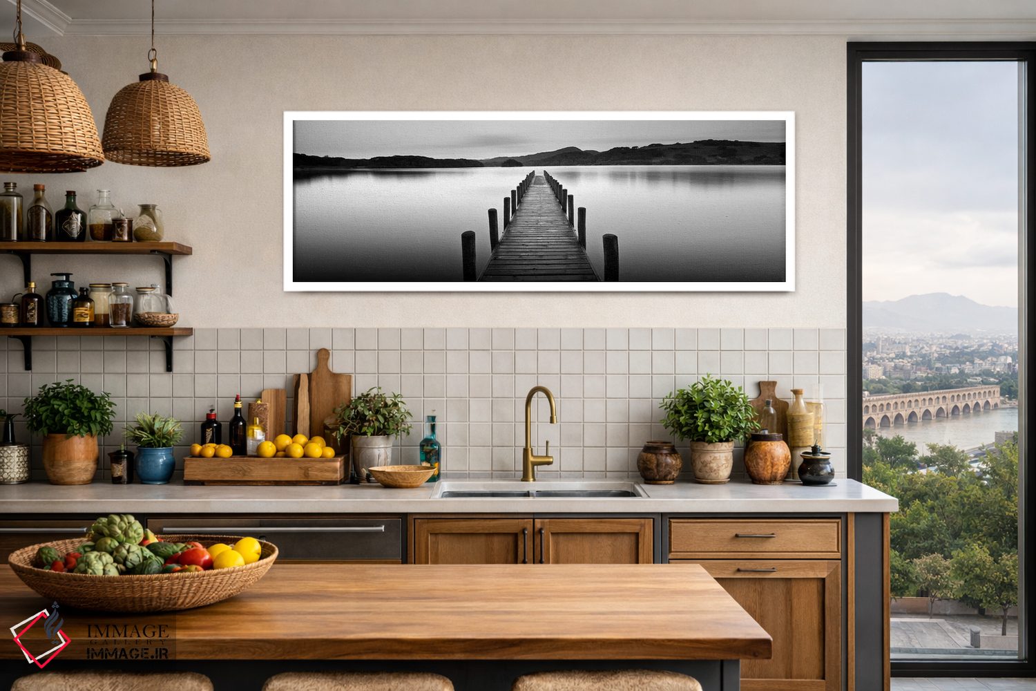 تابلو دکوراتیو اسکله دریاچه اثر فوتوآی ان سی استودیو - D4W