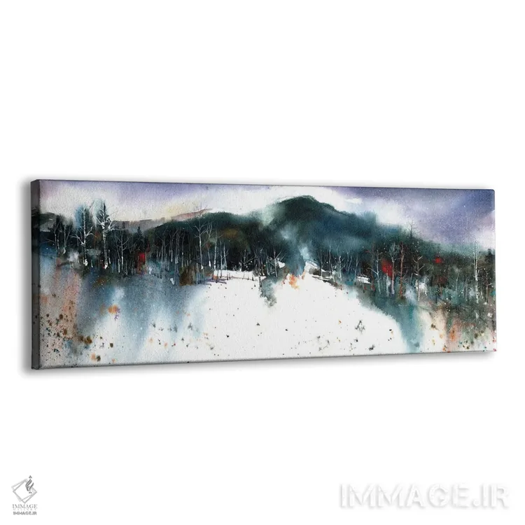 تابلو دکوراتیو کوه کپه یونجه اثر پاملا هارنوآ - نمای پرسپکتیو محصول