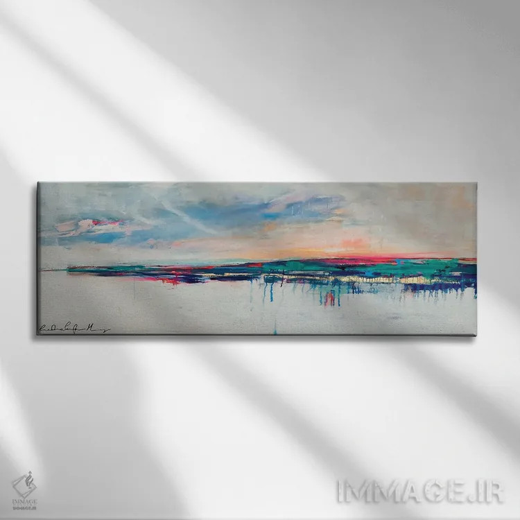 تابلو انتزاعی روشن گری اثر کترین پنینگتون مایر - نمای روبهرو روی دیوار