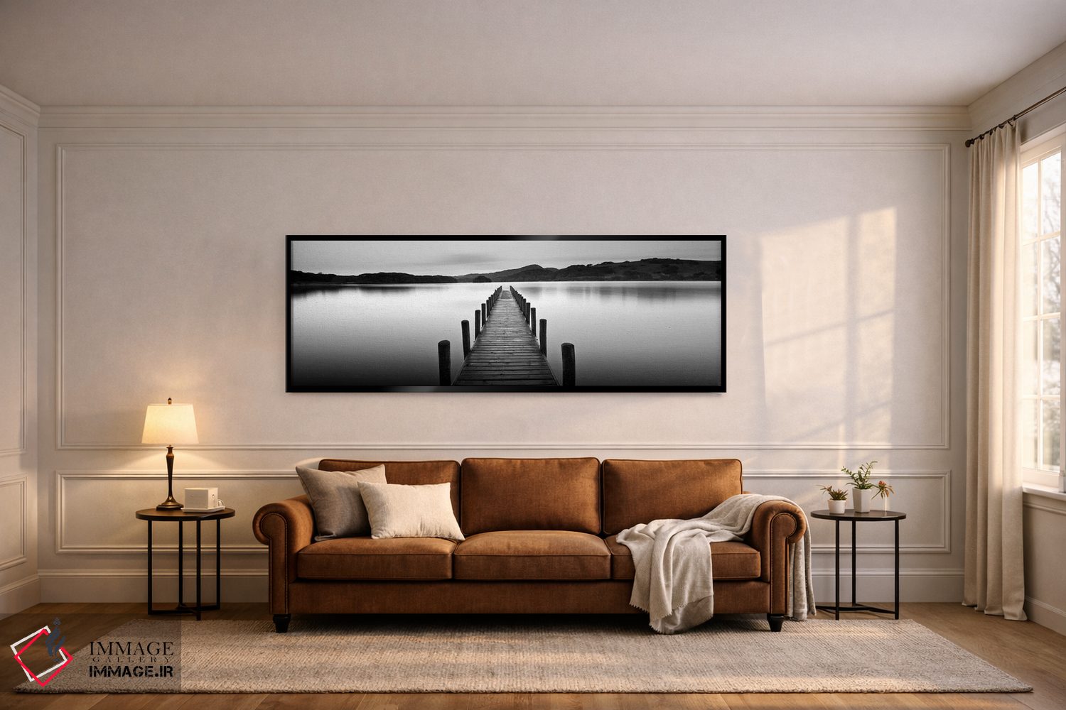 تابلو دکوراتیو اسکله دریاچه اثر فوتوآی ان سی استودیو - D6B