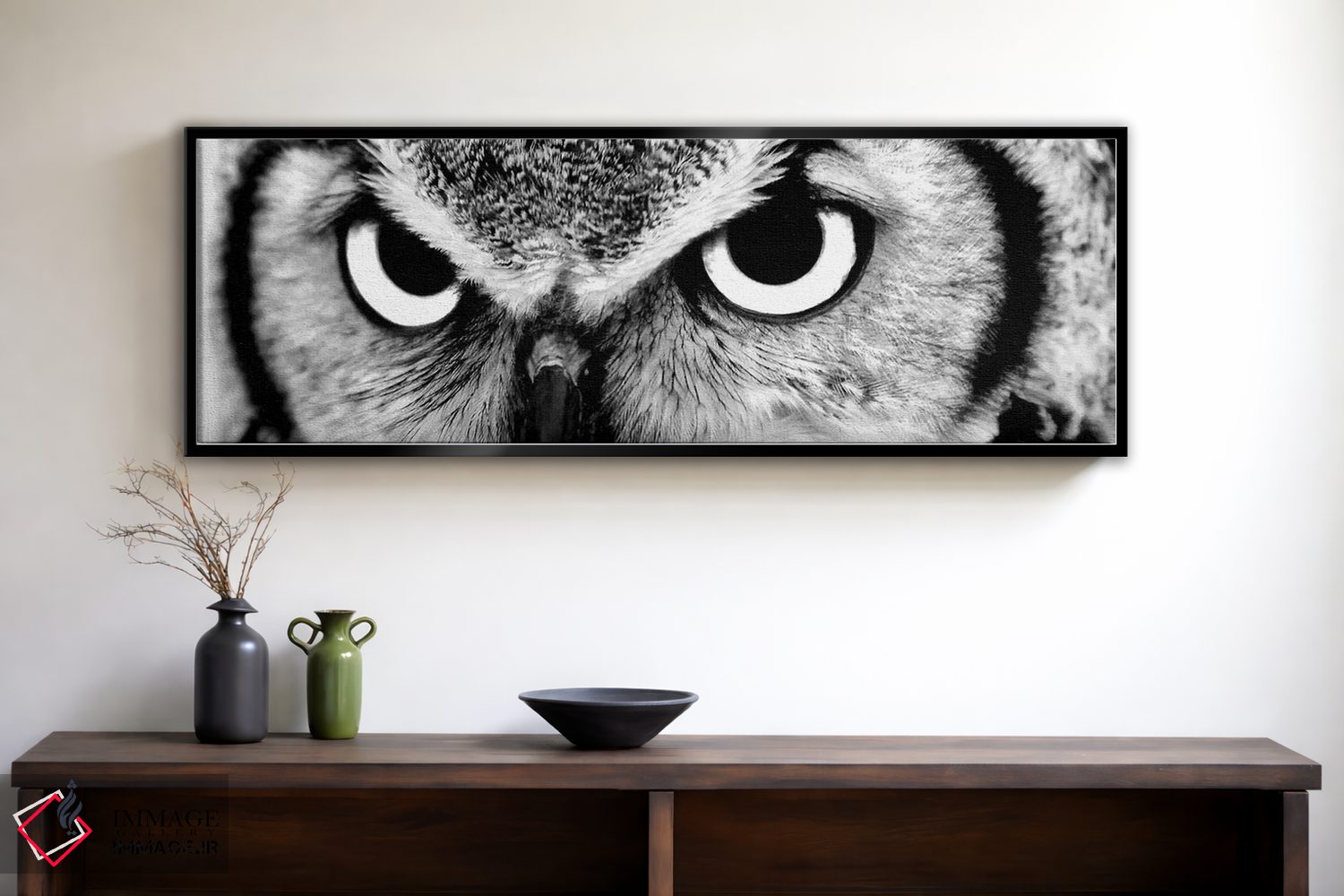 تابلو دکوراتیو چشمان جغد اثر فوتوآی ان سی استودیو - D2B