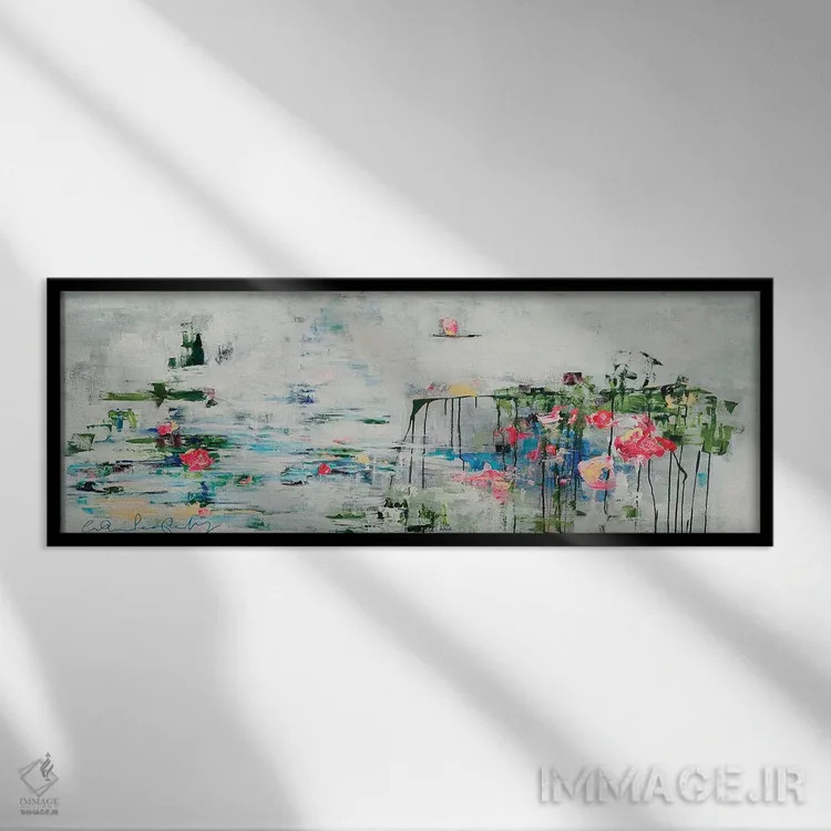 تابلو انتزاعی پرنتوم اثر کترین پنینگتون مایر - نمای قابدار مشکی