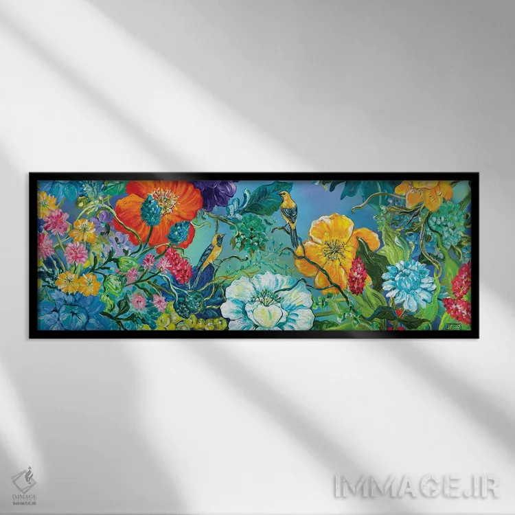 تابلو دکوراتیو باغ زندگی اثر پائولینا تاپیا - نمای قابدار مشکی