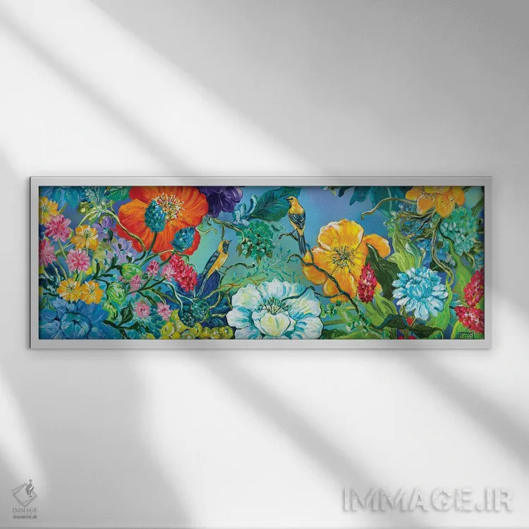 تابلو دکوراتیو باغ زندگی اثر پائولینا تاپیا - نمای قابدار سفید