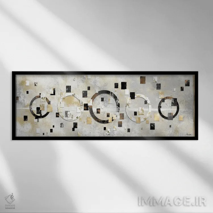 تابلو دکوراتیو بی وزن اثر پوماکای بارون - نمای قابدار مشکی