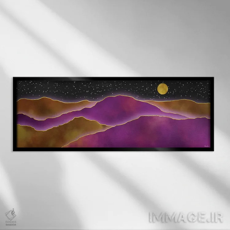 تابلو دکوراتیو دره ی شور و نشاط اثر پوماکای بارون - نمای قابدار مشکی