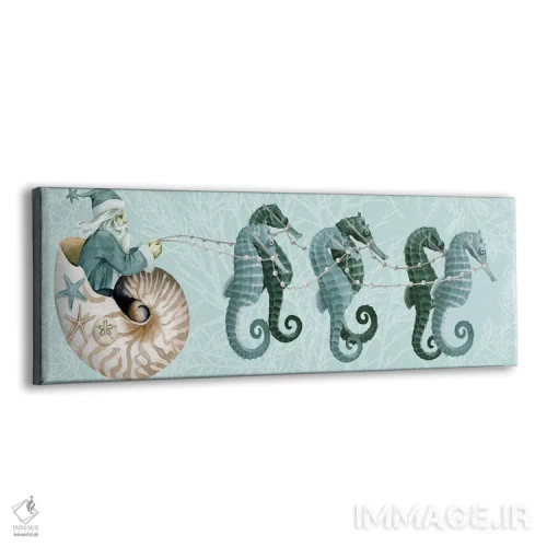تابلو دکوراتیو مجموعه بابانوئل دریایی D اثر گریس پاپ - نمای پرسپکتیو محصول