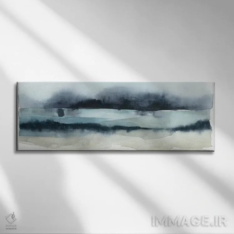 تابلو دکوراتیو دریای طوفانی دو اثر گریس پاپ - نمای روبهرو روی دیوار