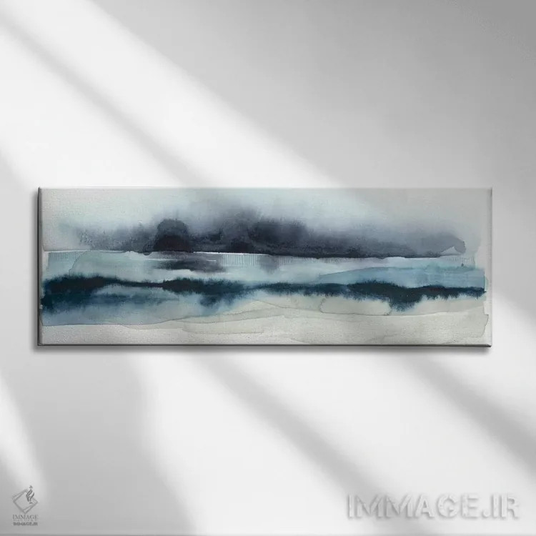 تابلو دکوراتیو دریای طوفانی یک اثر گریس پاپ - نمای روبهرو روی دیوار