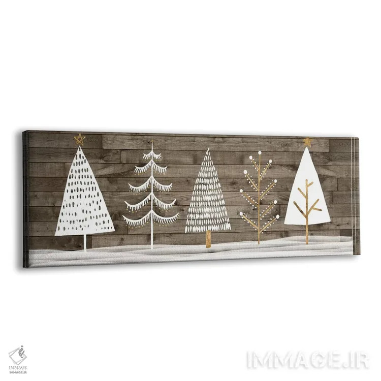 تابلو دکوراتیو مجموعه کریسمس سفید جنگلی D اثر گریس پاپ - نمای پرسپکتیو محصول