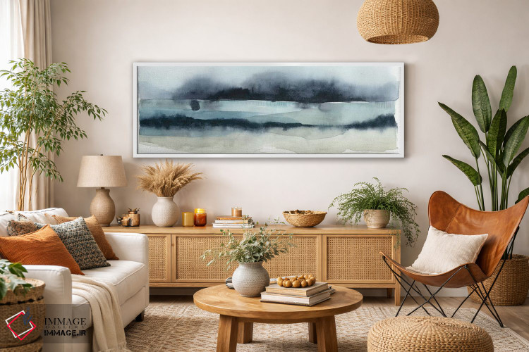 تابلو دکوراتیو دریای طوفانی دو اثر گریس پاپ - D2W