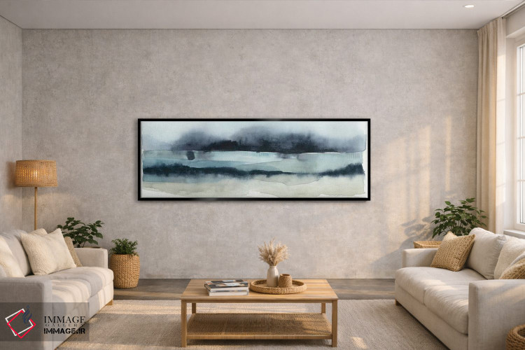 تابلو دکوراتیو دریای طوفانی دو اثر گریس پاپ - D4B