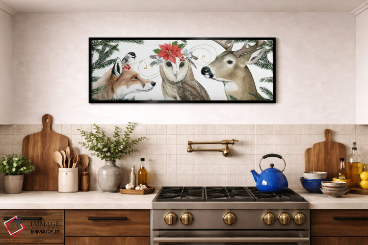 تابلو دکوراتیو مجموعه کریسمس دنیای جنگلی D اثر گریس پاپ - D2B