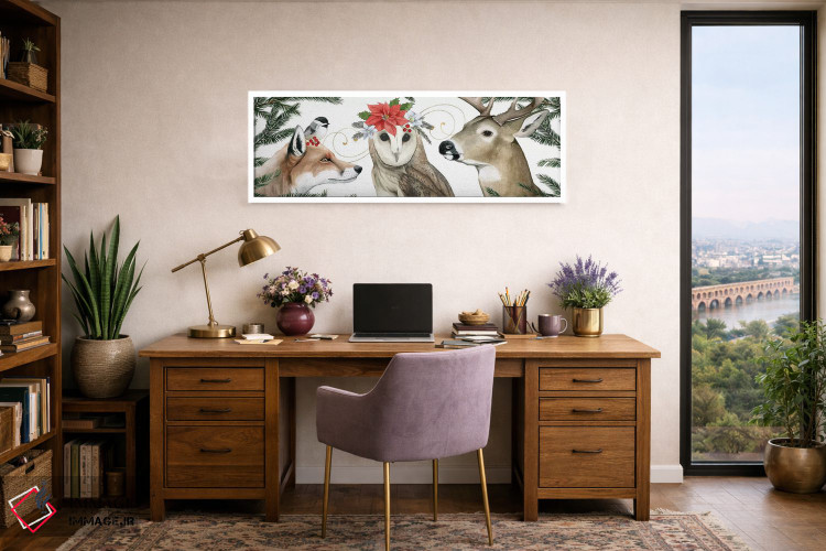 تابلو دکوراتیو مجموعه کریسمس دنیای جنگلی D اثر گریس پاپ - D1W