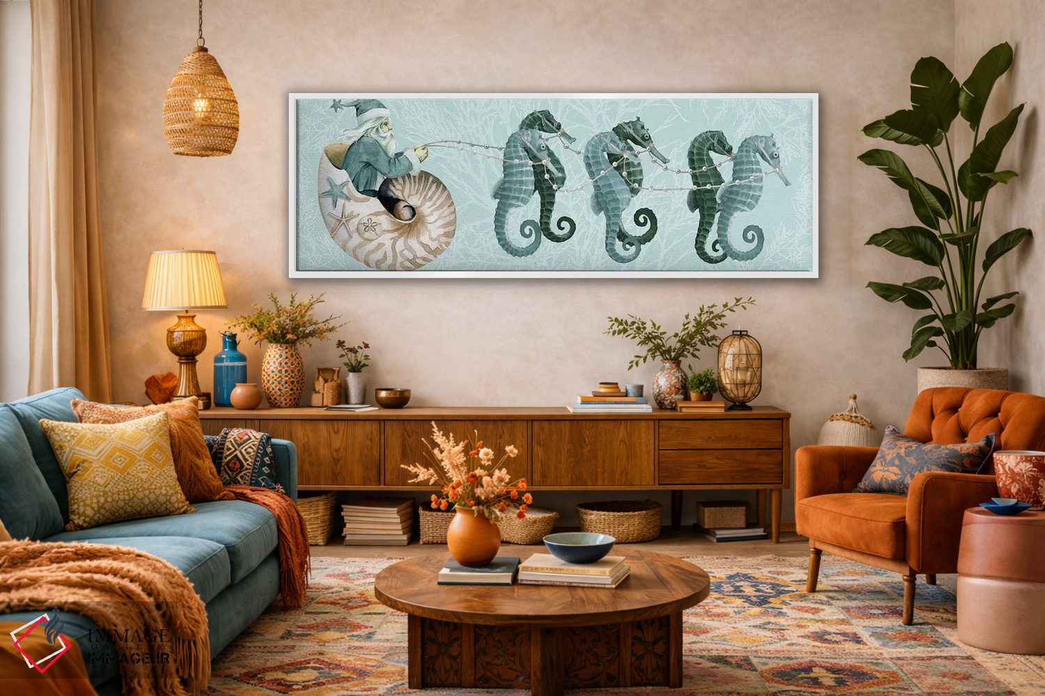 تابلو دکوراتیو مجموعه بابانوئل دریایی D اثر گریس پاپ - D3W