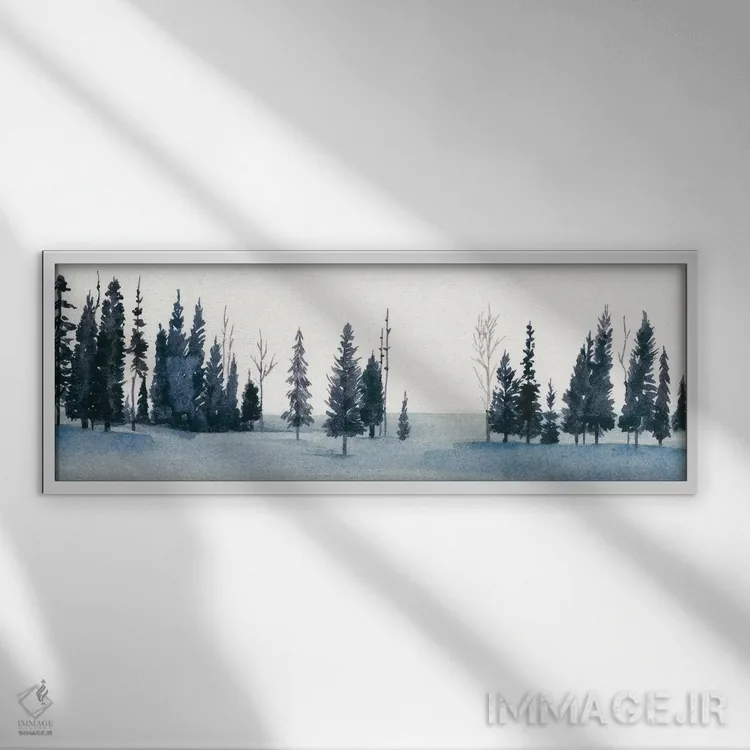 تابلو دکوراتیو بیشه یاقوتی یکم اثر گریس پاپ - نمای قابدار سفید