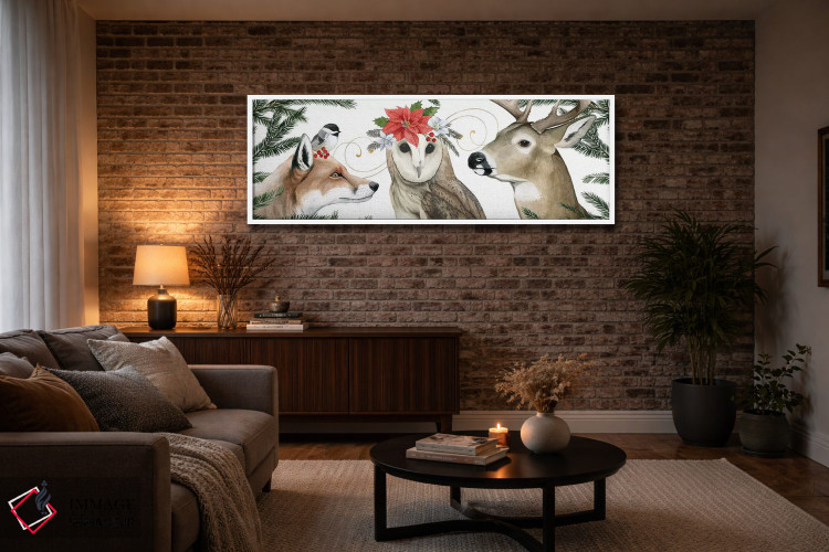 تابلو دکوراتیو مجموعه کریسمس دنیای جنگلی D اثر گریس پاپ - D3W