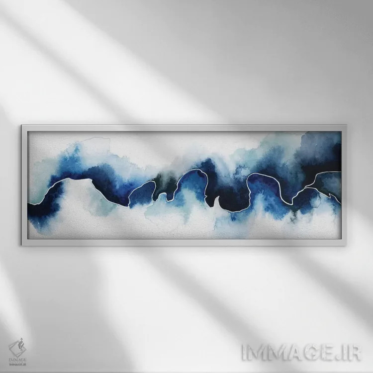 تابلو دکوراتیو شکست یخچالی I اثر گریس پاپ - نمای قابدار سفید