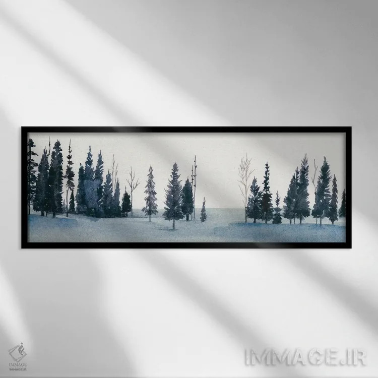 تابلو دکوراتیو بیشه یاقوتی یکم اثر گریس پاپ - نمای قابدار مشکی