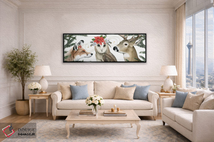 تابلو دکوراتیو مجموعه کریسمس دنیای جنگلی D اثر گریس پاپ - D6B