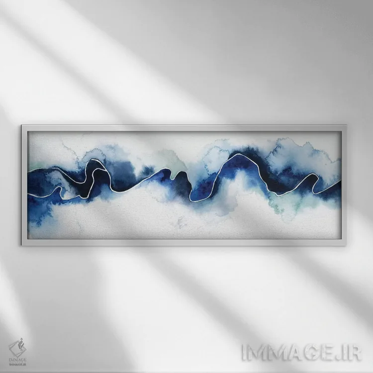 تابلو دکوراتیو شکست یخچالی III اثر گریس پاپ - نمای قابدار سفید