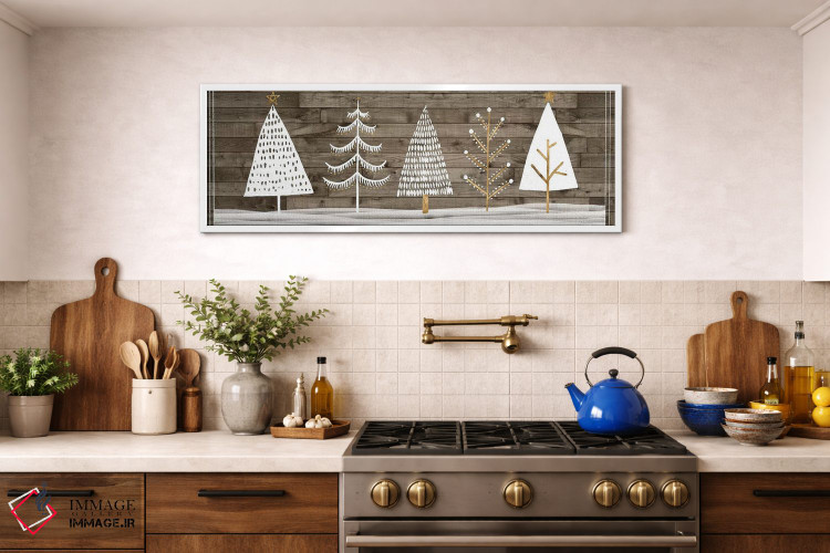 تابلو دکوراتیو مجموعه کریسمس سفید جنگلی D اثر گریس پاپ - D1W