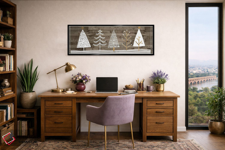 تابلو دکوراتیو مجموعه کریسمس سفید جنگلی D اثر گریس پاپ - D2B