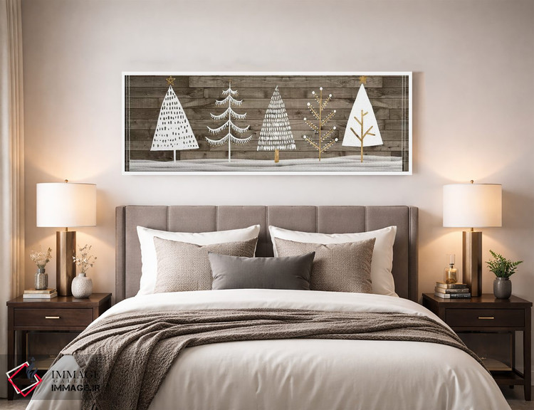 تابلو دکوراتیو مجموعه کریسمس سفید جنگلی D اثر گریس پاپ - D3W