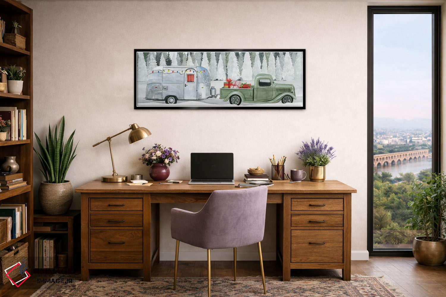 تابلو دکوراتیو سفر جاده ای تعطیلات II اثر گریس پاپ - D2B